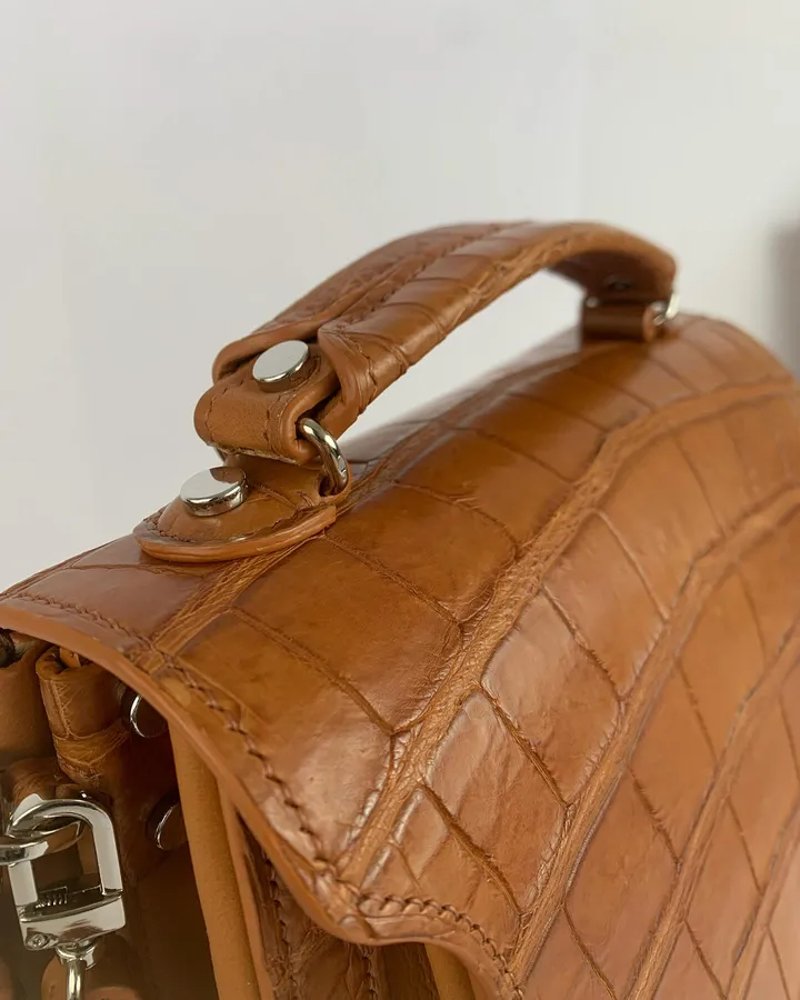 Handmade brown leather wallet
